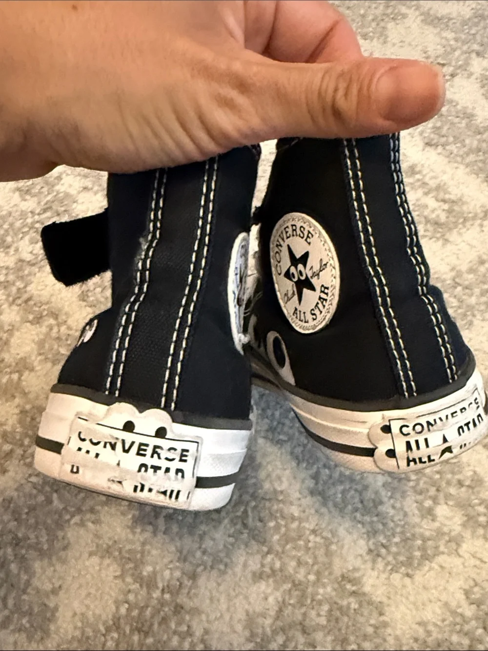 Converse Kids' Black and White High-Top Sneakers